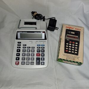 Cannon Desk Calculator & Calfax 890P Handheld Calculator